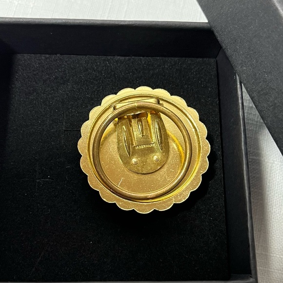 Vintage gold tone, scarf clip. Made in west germany filigree flower scarf clip - Picture 5 of 5